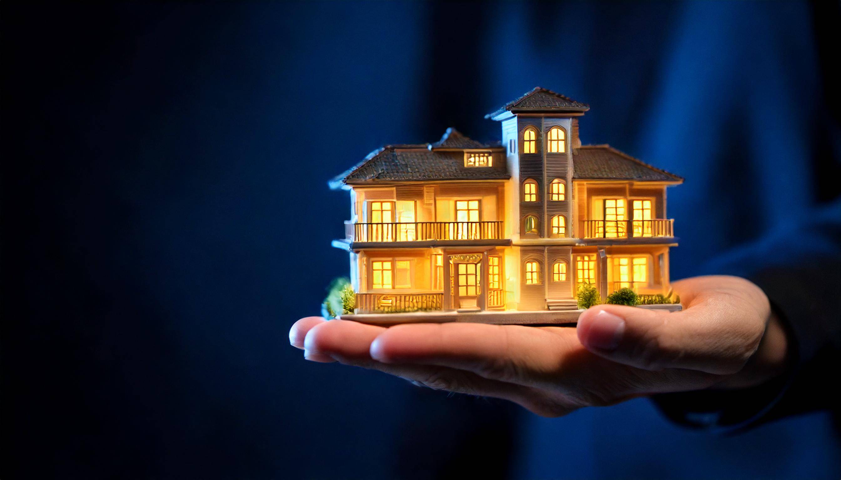 Une main tenant une copropriété Une main tenant une copropriété